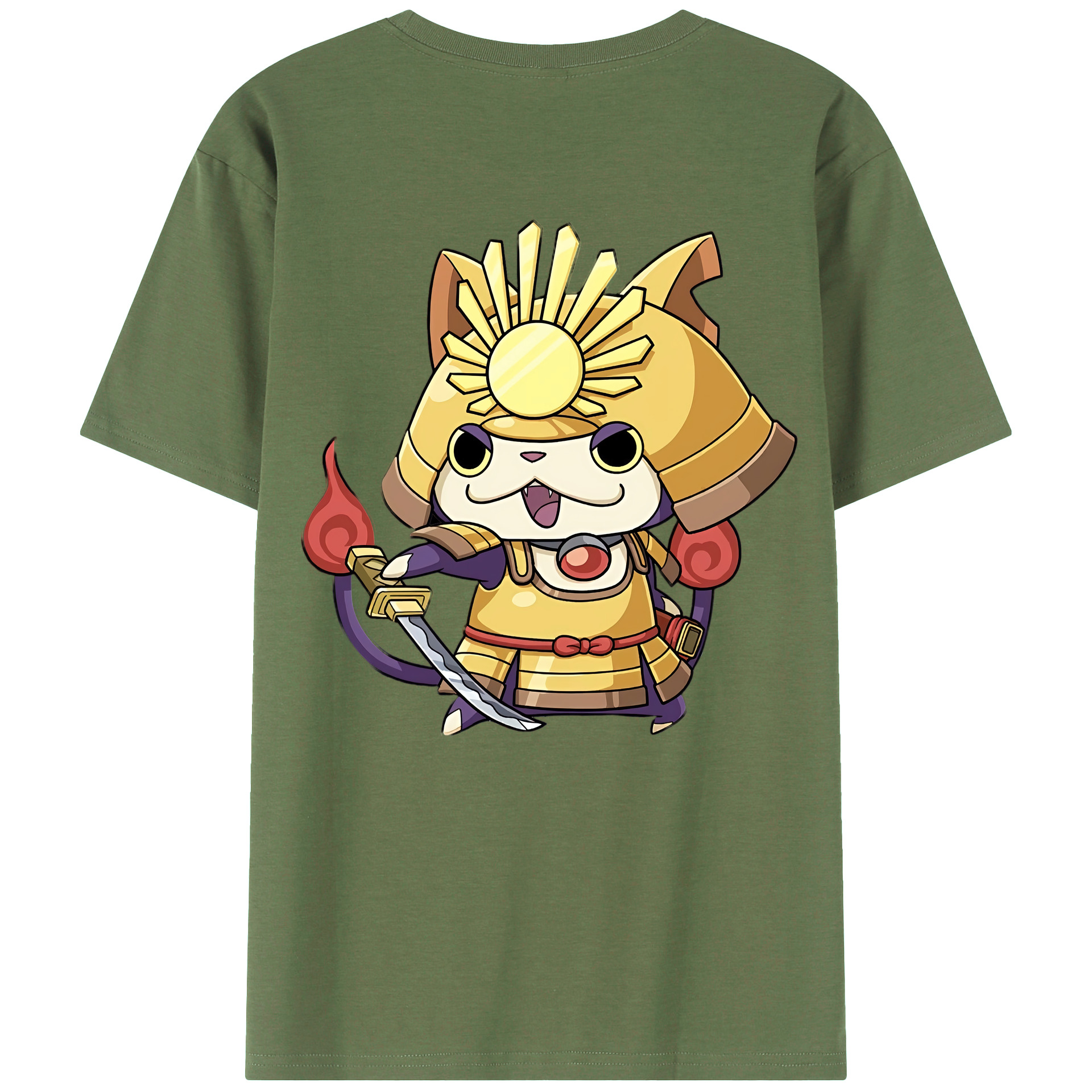 （画像用） 妖怪ウォッチ Yo-kai Watch 綿100％ メンズ半袖Tシャツ（バックプリント） 通気性